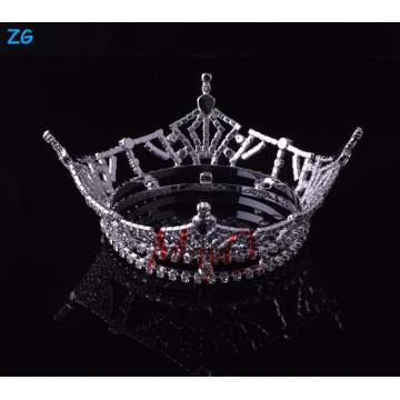 Wholesale Yiwu Zhanggong girls crystal hair accessories full round pageant crowns